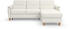 Home Affaire Ecksofa Palmera 244x89x163 cm NaturLEDER-Spannstoff Recamiere rechts weiß (reinweiß) Leder-Eck Federkern (57784521-0)