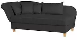 Max Winzer Recamiere mit Armteil links klappbar Selma - schwarz (2917-6310-1652340-F01)