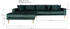 ebuy24 Lido Chaiselongue Sofa linksgewendet velour inkl. 4 dekorative Kissen grün (1301195)
