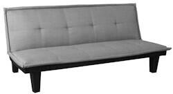 Mendler 3er-HWC-C87 Couch Klappsofa 170x100cm Textil hellgrau Fabric (61884)