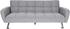Mendler HWC-K19 Couch Klappsofa Schlaffunktion hellgrau Fabric (89553)