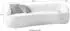SalesFever Nierensofa 3-Sitzer mit abgerundeten Armlehnen Bezug Bouclé Stoff 220x93x70 cm weiß - white (369180)