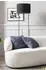 SalesFever Nierensofa 3-Sitzer mit abgerundeten Armlehnen Bezug Bouclé Stoff 220x93x70 cm weiß - white (369180)