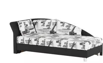 Sofa.de Polsterbett Dorset schwarz 96x87x224 cm Links