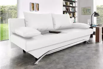Jockenhöfer Schlafsofa GRUPPE Nancy 190x81x81 cm Kunstleder SOFTLUX weiß (altweiß) (61589755-0)