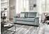 DIE PLANBAR Schlafsofa MP-PD19021 196x90x100 cm Velours blau (ice) (64997028-0)