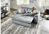 DIE PLANBAR Schlafsofa MP-PD19021 196x90x100 cm Velours blau (ice) (64997028-0)