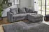Jockenhöfer Ecksofa GRUPPE Elmau 235x90 cm Cord Ottomane beidseitig grau (27685368-0)