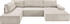 Home Affaire Wohnlandschaft SHERWOOD XXL 329 cm Schlafsofa U-Form 329x85x195 cm Cord Recamiere rechts beige (hellbeige) (52140548-0)