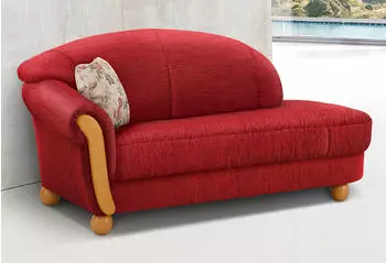 Home Affaire Ottomane Milano 181x83x79 cm Chenille Armlehne links rot Ottomanen (39224654-0)