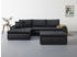 Home Affaire Ecksofa Win 285x85x176 cm Cord-Samtvelours Recamiere beidseitig Mit Bettfunktion und Bettkasten schwarz (anthrazit schwarz) (39064821-0)
