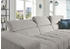 DIE PLANBAR Ecksofa MP-IN15053 323x73x190 cm Cord Ottomane rechts Kopfteilverstellung grau (grey) (30712329-0)