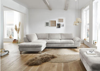 DIE PLANBAR Ecksofa MP-IN14007 306x84x197 cm Cord Recamiere links ohne Bettfunktion - ohne Kopfstütze beige (ecru) (46009009-0)