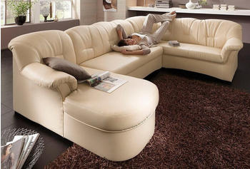 Domo Polsterm&ouml;bel Wohnlandschaft COLLECTION Papenburg 297x84x180 cm Microfaser PRIMABELLE Recamiere links ohne Bettfunktion beige (natur) (24791444-0)