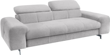 Cotta Collection 3-Sitzer COTTA Chef 232x72x105 cm Chenille mit Kopfteilverstellung grau (89651951-0)