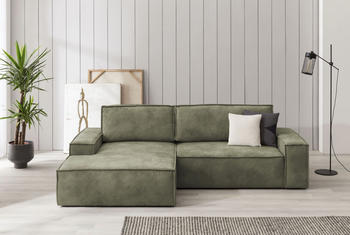 Home Affaire Ecksofa SHERWOOD Schlafsofa 267 cm 267x85x167 cm Vintage Recamiere links gr&uuml;n (olivgr&uuml;n) (19636303-0)