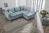 Jockenhöfer Ecksofa GRUPPE Genua 250x92x179 cm Microfaser-Struktur fein blau (türkis) (86108156-0)
