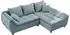 Jockenhöfer Ecksofa GRUPPE Genua 250x92x179 cm Microfaser-Struktur fein blau (türkis) (86108156-0)