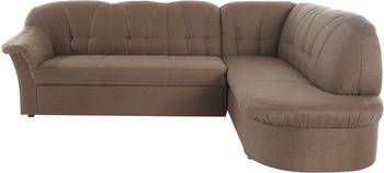 Domo Polstermöbel Ecksofa COLLECTION Pegnitz 246x82x180 cm Struktur fein Ottomane rechts ohne Bettfunktion braun (66186664-0)