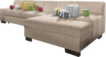 Domo Polstermöbel Ecksofa COLLECTION Norma 268x74x153 cm Microfaser PRIMABELLE Recamiere rechts ohne Bettfunktion beige (natur) (64876557-0)