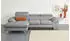 Cotta Collection Ecksofa COTTA Driver 268x73x169 cm Leder BEEFY Recamiere links mit Kopfteilverstellung-ohne Bettfunktion und Bettkasten grau (argent) Leder- (29877054-0)