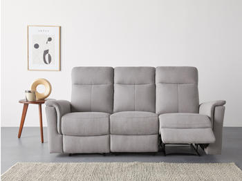 Home Affaire 3-Sitzer Southbrook 197x99x92 cm Webstoff elektrische Rela xfunktion grau (hellgrau) (99824801-0)
