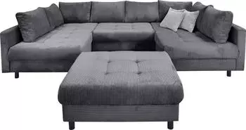 Home Affaire Wohnlandschaft Toni 298x44x184 cm grau (anthrazit) (54790012-0)