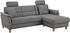 Home Affaire Ecksofa Palmera 244x89x163 cm Struktur Recamiere rechts ohne Bettfunktion-ohne Bettkasten grau (20582753-0)