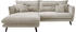 INOSIGN Ecksofa Lazio 255x94x180 cm Cord Recamiere links beige (beige zierkissen beige