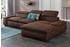 Home Affaire Ecksofa Alberto 286x73x174 cm Microfaser Antiklederoptik Recamiere rechts ohne Bettfunktion braun (dunkelbraun)