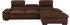 Home Affaire Ecksofa Alberto 286x73x174 cm Microfaser Antiklederoptik Recamiere rechts ohne Bettfunktion braun (dunkelbraun)