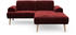 andas Ecksofa Swift 192x83x176 cm Microfaser PRIMABELLE Recamiere rechts rot (bordeau) (98861606-0)