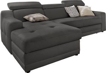 exxpo Ecksofa-Sofa Fashion Lotos 242x92x98 cm NaturLEDER, Recamiere links ohne Bettfunktion schwarz Leder- (69016139-0)