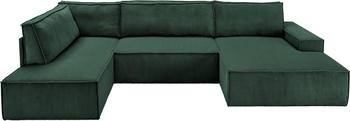Home Affaire Wohnlandschaft SHERWOOD XXL U-Form 329x85x195 cm Cord Recamiere rechts grün (dunkelgrün) (14588320-0)