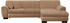 Home Affaire Ecksofa Nika 277x84x84 cm Microfaser PRIMABELLE Recamiere rechts ohne Bettfunktion braun (café) (53840254-0)