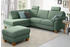 Home Affaire Ecksofa Borkum 249x87x189 cm Struktur Ottomane links ohne Bettfunktion grün (grün, grau) (37640301-0)