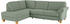 Home Affaire Ecksofa Borkum 249x87x189 cm Struktur Ottomane links ohne Bettfunktion grün (grün, grau) (37640301-0)