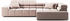 INOSIGN Ecksofa Ancona 319x70x215 cm Cord Recamiere rechts ohne Sitztiefenverstellung rosa (rosé) (38431807-0)
