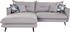 INOSIGN Ecksofa Lazio 255x94x180 cm Struktur fein Recamiere links grau (grau, zierkissen blumenmuster) (90234360-0)