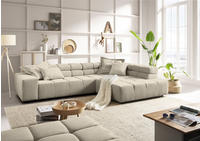 Home affaire Ecksofa "Ancona, Ecksofa, incl. Kopfteilverstellung, Breite 319 cm,