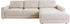 Places of Style Ecksofa Bloomfield 303x84x176 cm Struktur mega-Recamiere rechts XL ohne Bettfunktion Bettkasten beige (33648359-0)