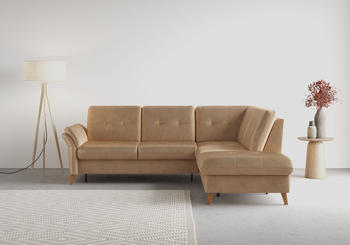 sit&more Ecksofa G&ouml;teborg 250x90x226 cm Luxus-Microfaser ALTARA NUBUCK Ottomane rechts mit Bettfunktion-mit Bettkasten braun (macchiato) (56877948-0)