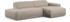 Trendmanufaktur Ecksofa Braga 275x72x160 cm Struktur fein Recamiere rechts grau (taupe) (44506747-0)