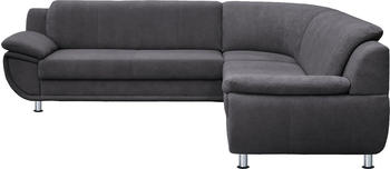 Trendmanufaktur Ecksofa Rondo 267x85x247 cm Microfaser PRIMABELLE langer Schenkel links Ohne Federkern, ohne Bettfunktion grau (anthrazit) (37580354-0)