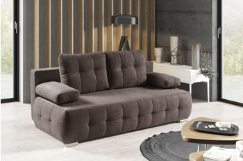 Woltra Schlafsofa WERK2 Indigo 205x90x95 cm Luxus-Microfaser weich Mit Schlaffunktion & Bettkasten braun (tabak) (76062446-0)