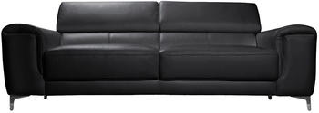Miliboo Nevada 3-Seater Sofa Leather black