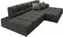 designwerk Ecksofa 286x169x70 cm schwarz