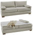 luma-home Schlafsofa Feincord 201x110x81 cm Beige