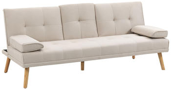 HomCom 3 Seater Reclining Sofa Bed white