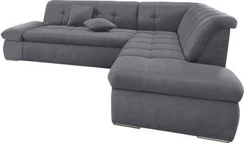 Domo Polstermöbel Ecksofa Moric Luxus XXL 273x216x80 cm rechts grau